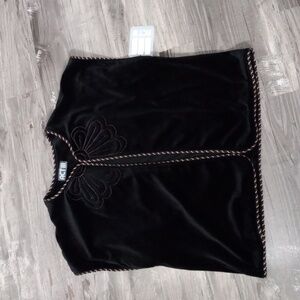 Vintage Velour Embroidered Vest Act III Women's Size 18
